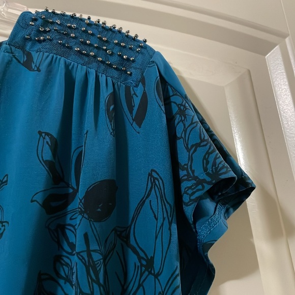 Banana Republic teal floral dress - Picture 6 of 11